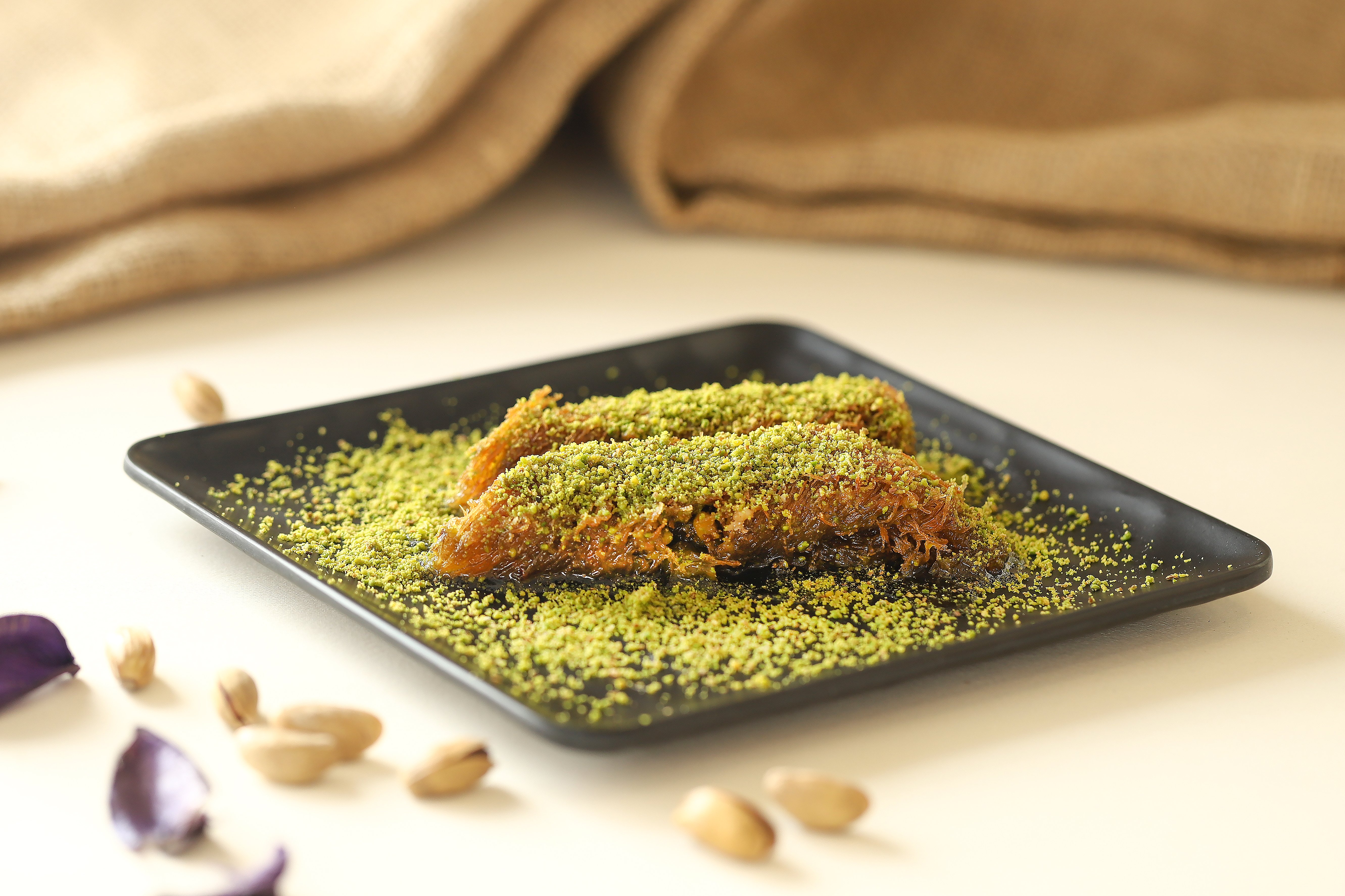 Fıstıklı burma kadayıf, detay görünüm